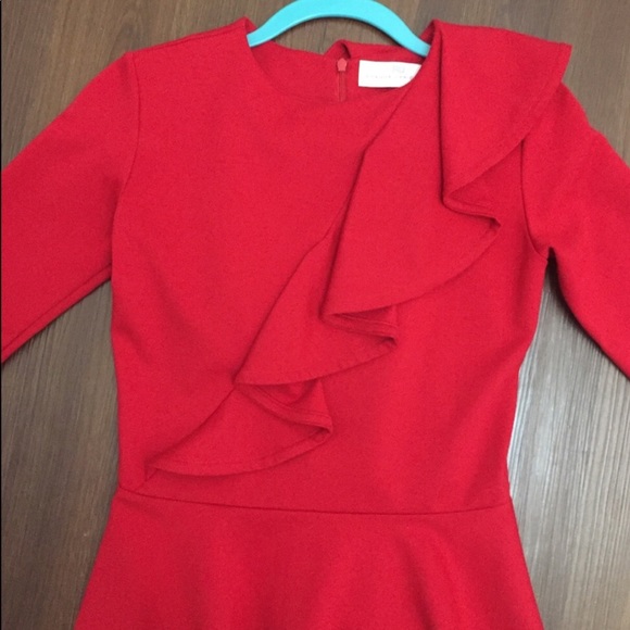 Amanda Uprichard Tops - Amanda Uprichard Peplum top in Red
